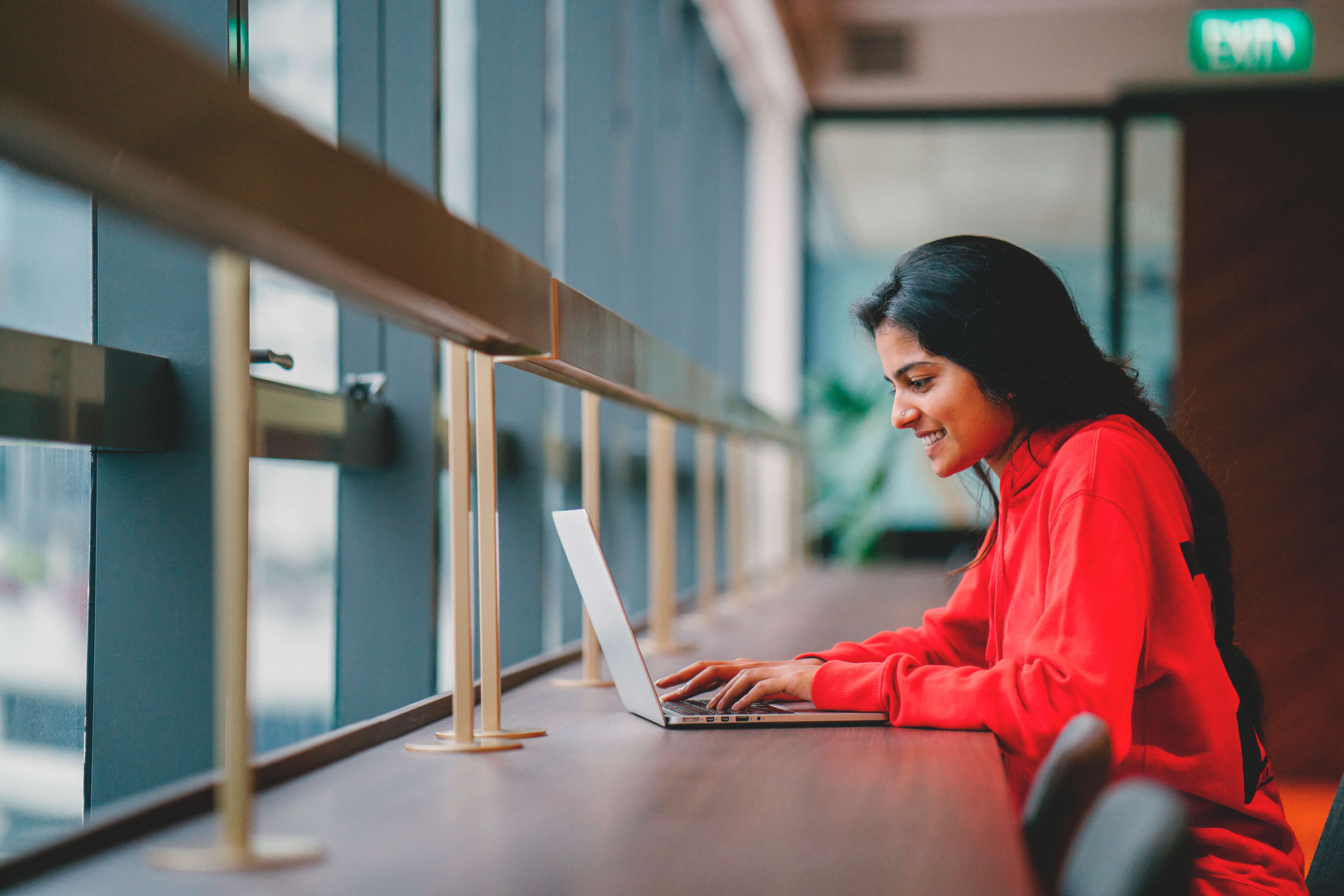 a student looks through scholarships on Appily